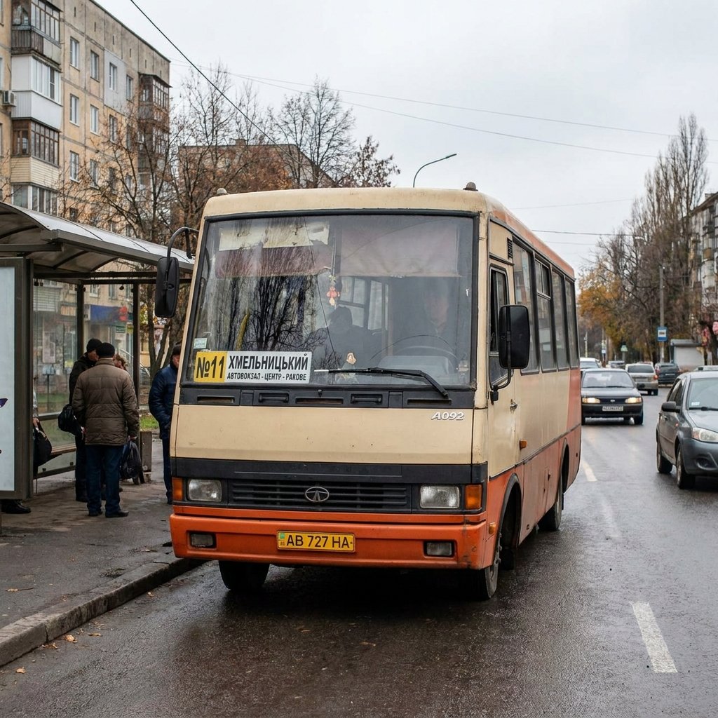 Автобус №11 Хмельницький: маршрут руху, зупинки та інтервал очікування