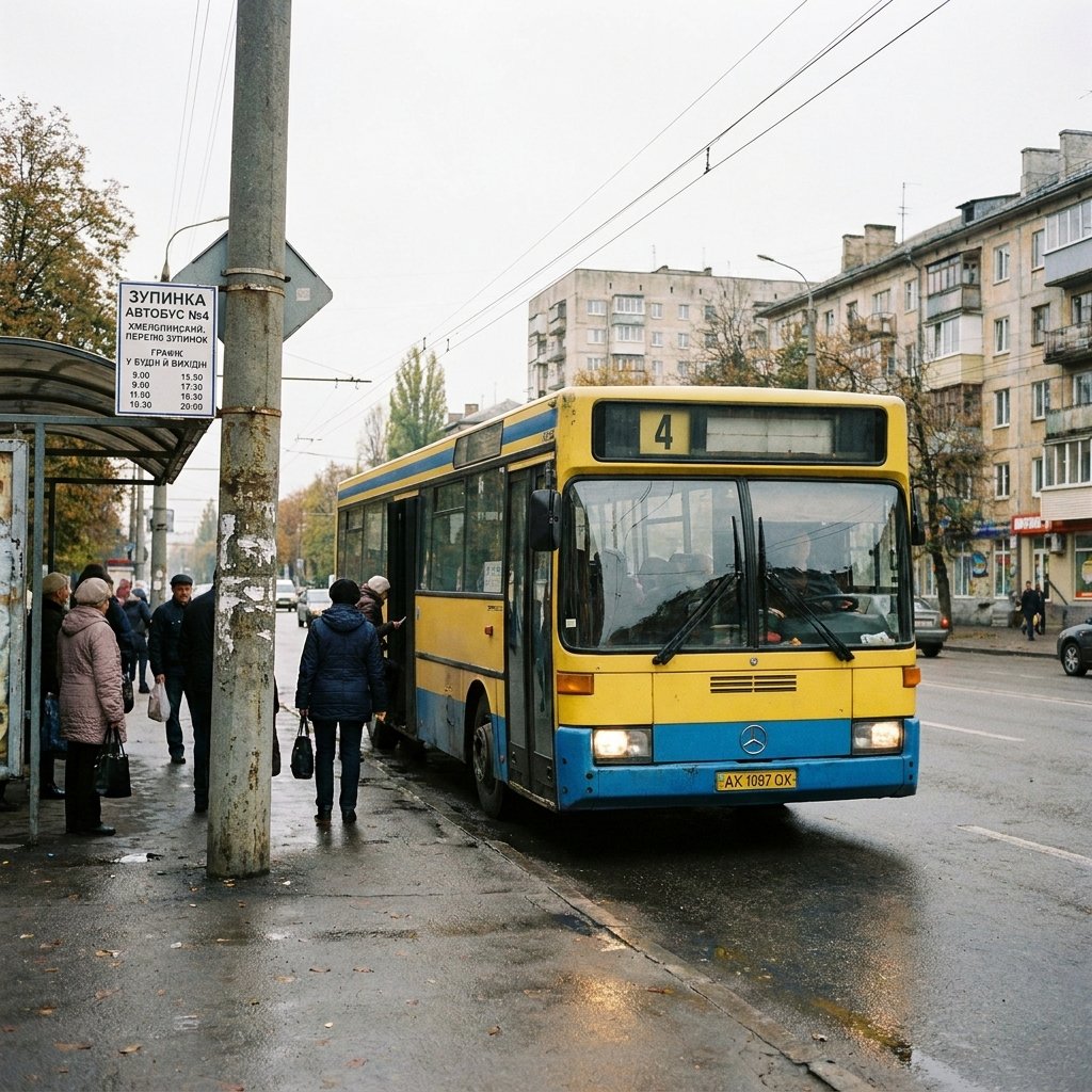 Автобус №4 Хмельницький: повний перелік зупинок та графік у будні й вихідні
