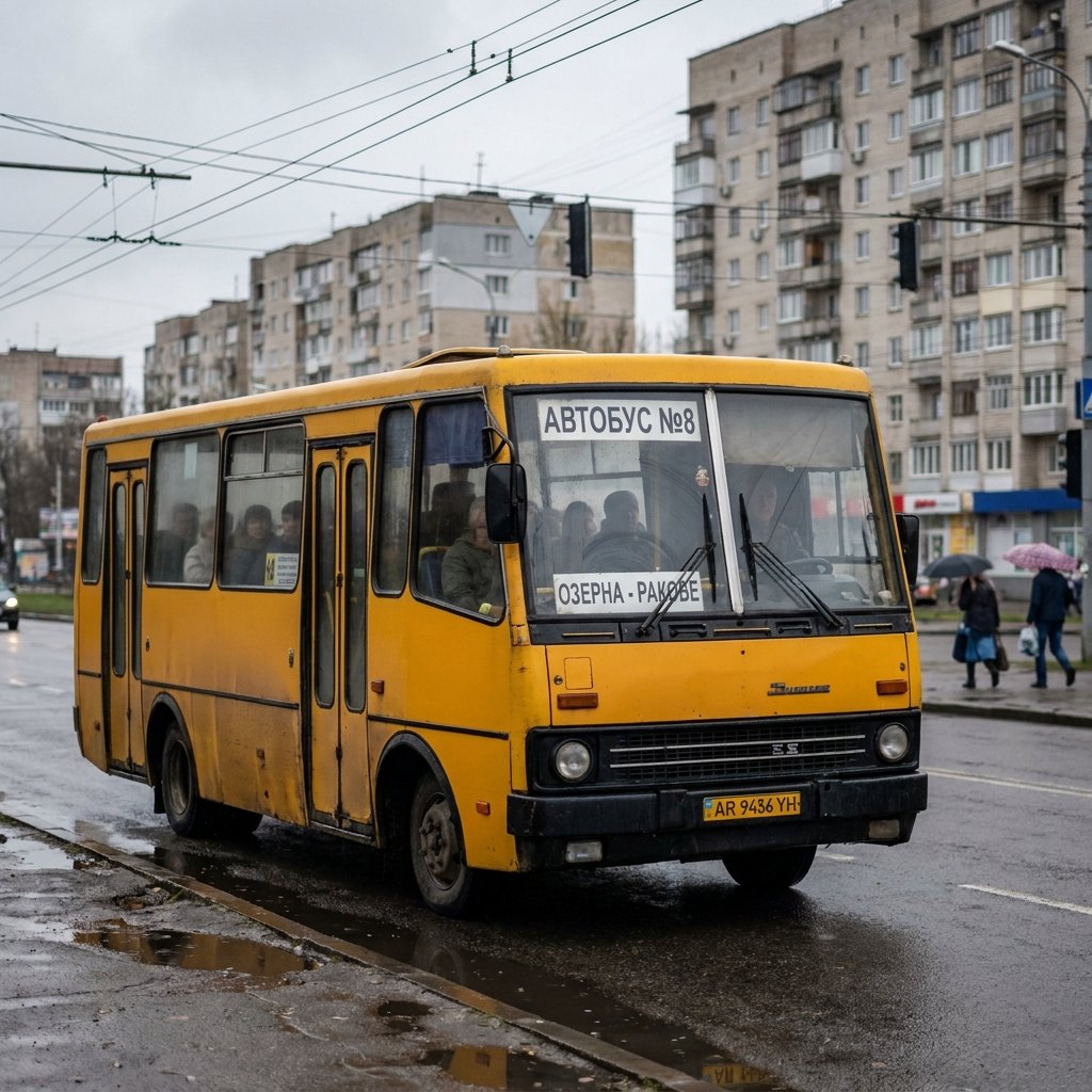 Автобус №8 Хмельницький: як дістатися з Озерної до Ракове