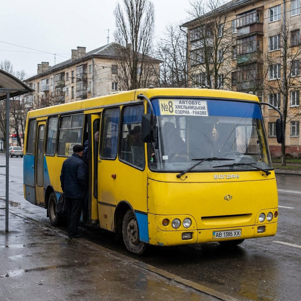 Автобус №8 Хмельницький: як дістатися з Озерної до Ракове