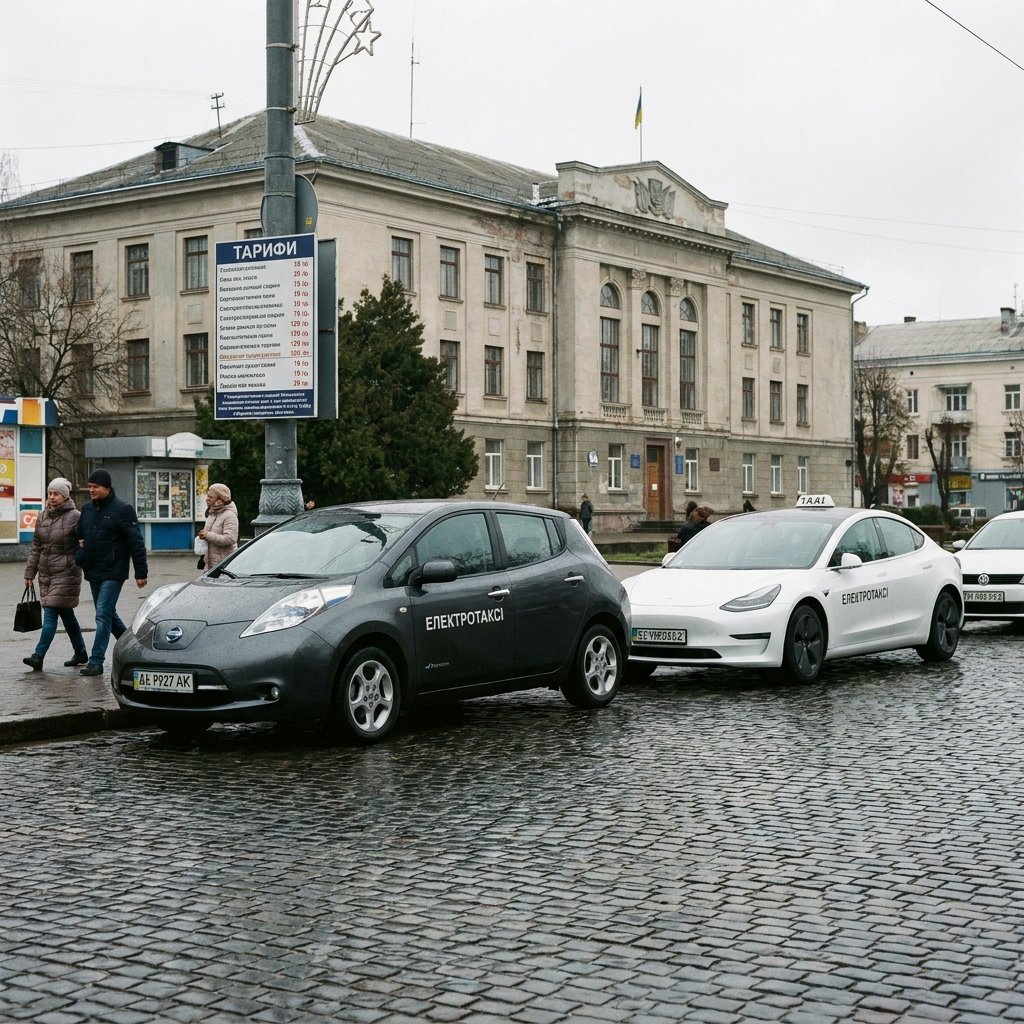 Електротаксі у Хмельницькому: які служби використовують електромобілі та які тарифи