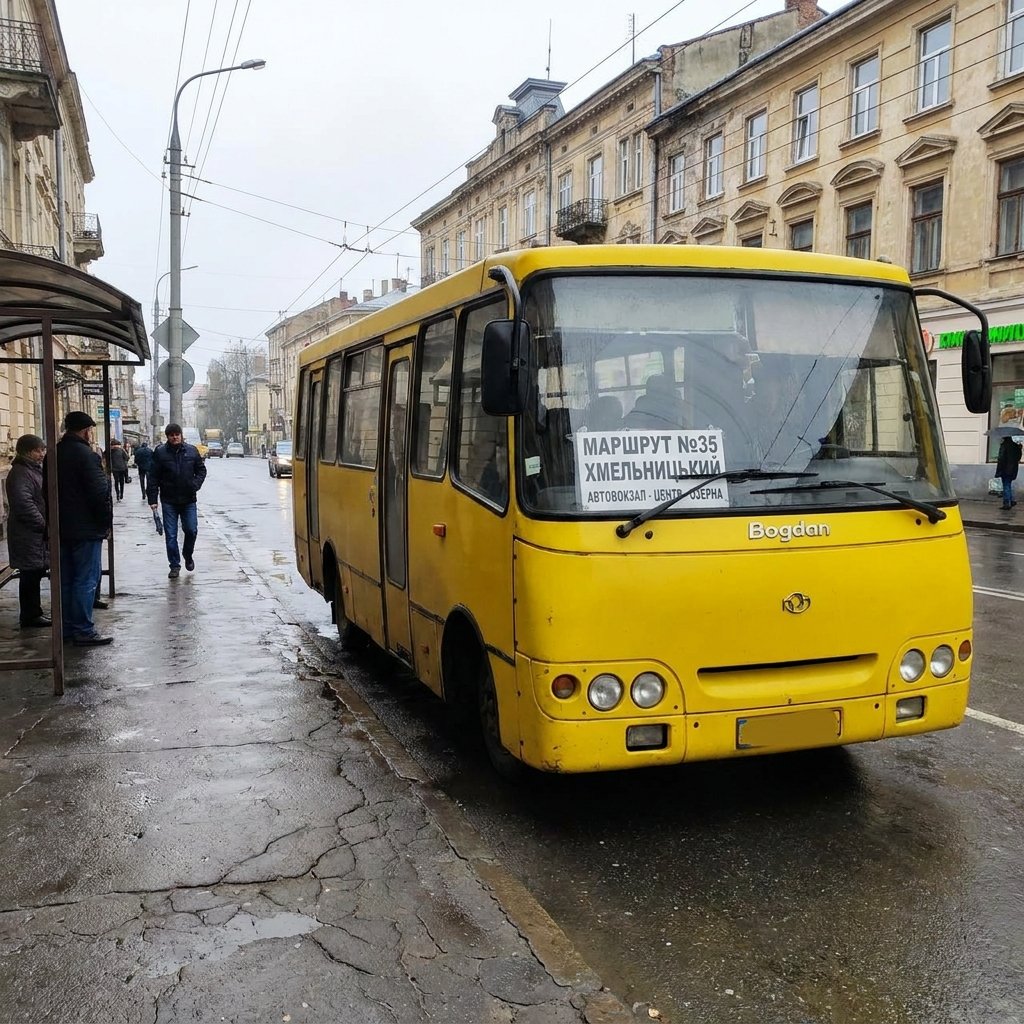 Маршрутка №35 Хмельницкий: расписание движения, остановки и конечные станции