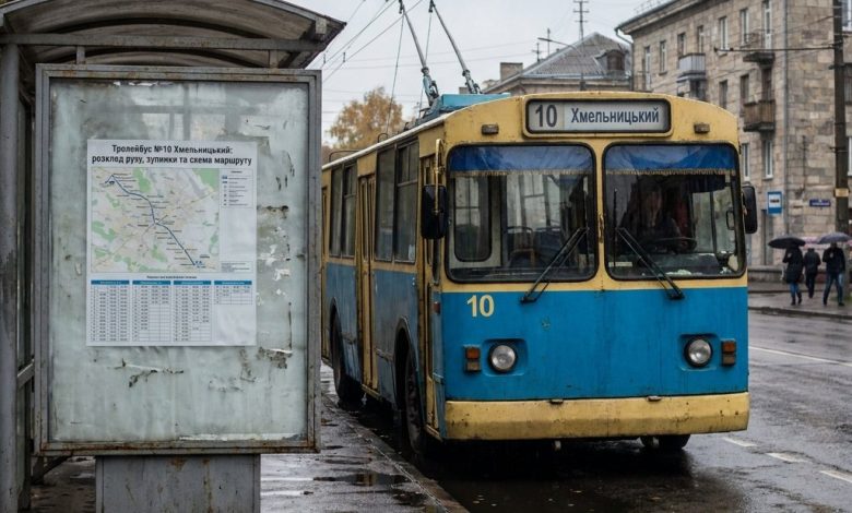 Тролейбус №10 Хмельницький: розклад руху, зупинки та схема маршруту
