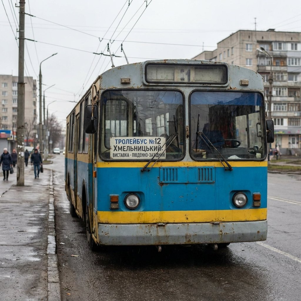 Тролейбус №12 Хмельницький: як дістатися з Виставки на Південно-Західний