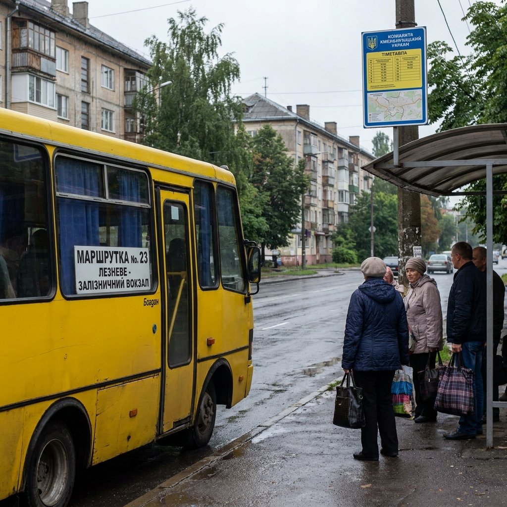 Як дістатися маршруткою до залізничного вокзалу Хмельницького з Лезневого
