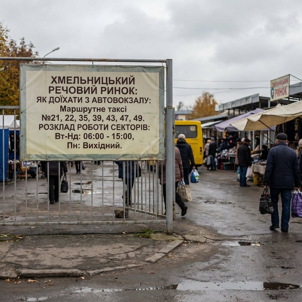 Хмельницький речовий ринок: як доїхати з автовокзалу та розклад роботи секторів