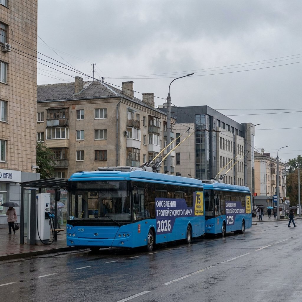 Оновлення тролейбусного парку Хмельницького у 2026 році: скільки одиниць придбали