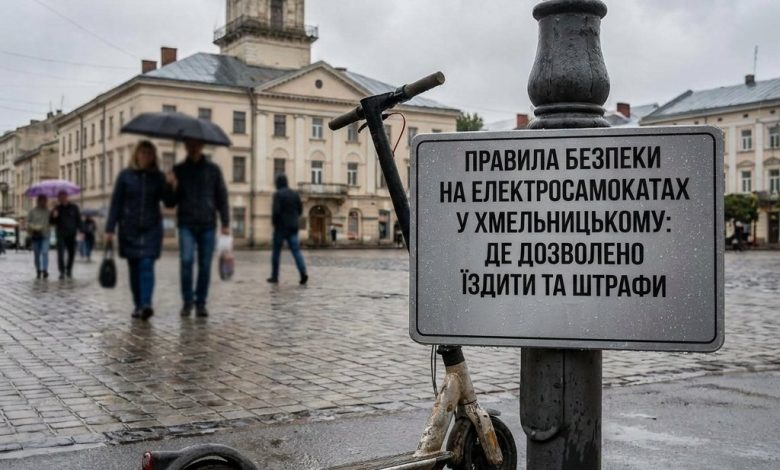 Правила безпеки на електросамокатах у Хмельницькому: де дозволено їздити та штрафи