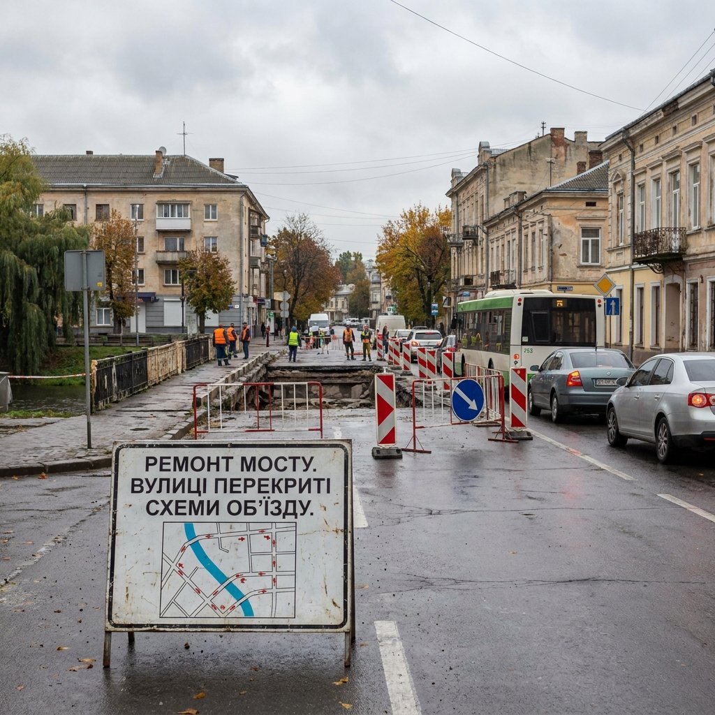 Ремонт мосту у Хмельницькому: які вулиці перекриють та схеми об'їзду транспорту